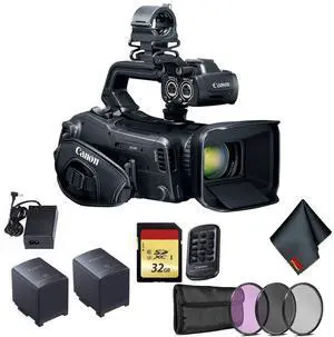 Canon XF405 UHD 4K Camcorder with Dual-Pixel Autofocus  - Bundle with Canon Battery + 32 GB Memory card and More