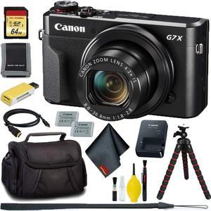 Canon PowerShot G7 X Mark II Digital Camera  64GB Memory  Extra Battery Bundle