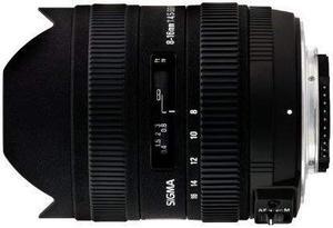 Sigma 8-16mm f/4.5-5.6 DC HSM FLD AF Ultra Wide Zoom Lens for APS-C sized Canon Digital DSLR Camera - International Vers