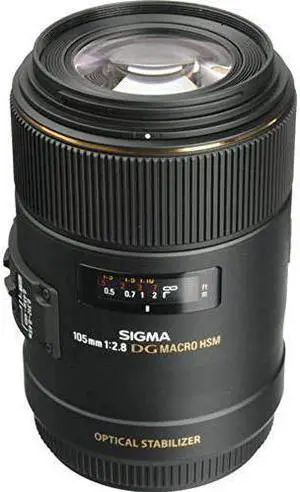 Sigma 258306 105mm F2.8 EX DG OS HSM Macro Lens for Nikon DSLR Camera - International Version (No Warranty)