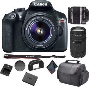 Canon EOS Rebel T6 DSLR Camera with 1855mm Lens 1159C003 Bundle with Canon EF 75300mm f456 III Lens  More