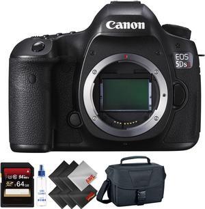 Canon EOS 5DS R DSLR Camera (Body Only) + 64GB Memory Card + Essential Accessories Bundle
