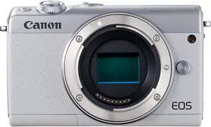 Canon EOS M100 Mirrorless Digital Camera International Model (White) (Body, White) (Kit Box)