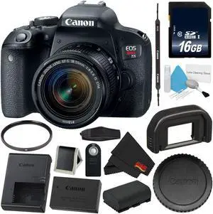 6Ave Canon EOS Rebel T7i DSLR Camera 18-55mm Lens 1894C002 Starter Bundle - International Version (No Warranty) 6Ave Canon EOS Rebel T7i DSLR Camera 18-55mm Lens 1894C002 Starter Bundle - International Version (No Warranty)