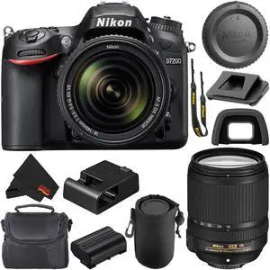 Nikon D7200 DSLR Camera with 18-140mm Lens 1555 (International Model) + MicroFiber Cloth + Deluxe Lens Pouch + Carrying Case Bundle