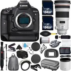 6Ave Canon EOS-1D X Mark II DSLR Camera International Version (No Warranty) + Canon EF 300mm f/2.8L is II USM Lens + Bat