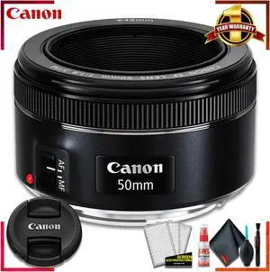 Canon EF 50 F 1.8 STM Lens Camera Lens (International Model) + Cleaning Kit