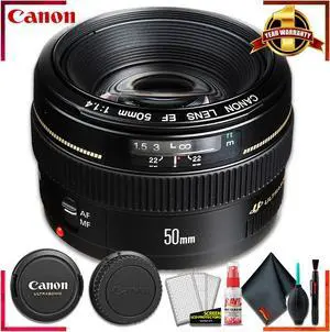 Canon EF 50mm f/1.4 USM Camera Lens + Cleaning Kit