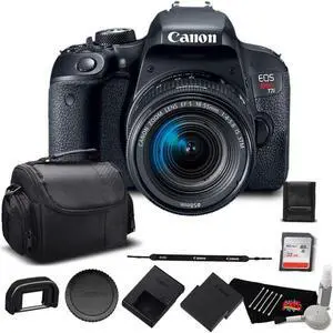 Canon EOS Rebel T7i Digital SLR Camera with 18-55mm Lens 1894C002 - Bundle Kit with 32GB Memory Card, Extra Battery + Mo Canon EOS Rebel T7i Digital SLR Camera with 18-55mm Lens 1894C002 - Bundle Kit with 32GB Memory Card, Extra Battery + Mo