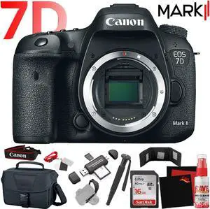 Canon EOS 7D Mark II DSLR Camera Body w (International Model) with Extra Accessory Bundle