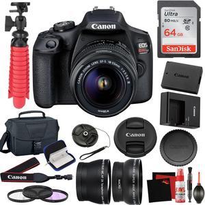 Canon EOS Rebel T7 DSLR Camera with 18-55mm DC III Lens and 64GB Memory Card, Carrying Case, Filters, and more accessori