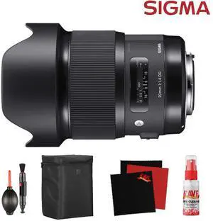 Sigma 20mm f/1.4 DG HSM Art Lens for Nikon F (412955) and Cleaning Accessories Bundle