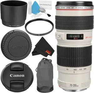 Canon EF 70-200mm f/4L USM Telephoto Zoom Lens Bundle for Canon SLR Digital Cameras Intl Model - Starter