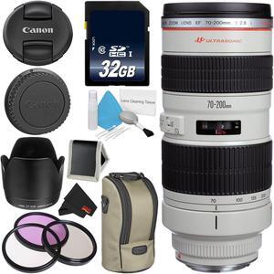 Canon EF 70-200mm f/2.8L USM Telephoto Zoom Lens Bundle for Canon SLR Digital Cameras Intl Model - Advanced
