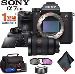 Sony Alpha a7R III Mirrorless Digital Camera (Body Only) + 24-70mm Lens + Filter Kit + Memory Card Kit + Carrying Case Ultimate Bundle