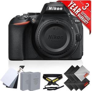 Nikon D5600 DSLR Camera International Version (No Warranty) + Extra Battery + Extra Cleaning Cloth Bundle