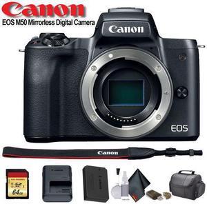 Canon EOS M50 Mirrorless Digital Camera (Intl Model) (2680C001) - Starter Bundle