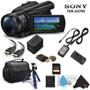 Sony Handycam FDRAX700 4K HD Video Camera Camcorder Intl Model With 128GB Memory Card  Carrying Case  HDMI Cable and more  Starter Kit
