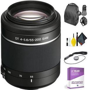DT 55-200mm f/4-5.6 SAM Lens + Deluxe Lens Cleaning Kit (International Model)