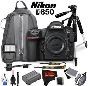 Nikon D850 DSLR Camera (Body Only) 1585 International Model +  + MicroFiber Cloth + High Quality Dust Blower Bundle