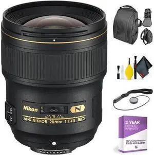 Nikon AF-S NIKKOR 28mm f/1.4E ED Lens + Deluxe Lens Cleaning Kit (International Model)