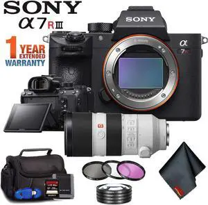 Sony Alpha a7R III Mirrorless Digital Camera (Body Only) + 70-200mm Lens + Filter Kit + Memory Card Kit + Carrying Case