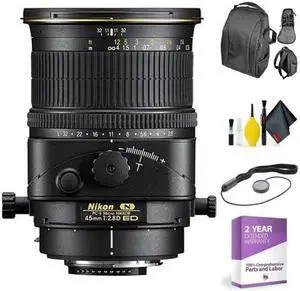 PC-E Micro-NIKKOR 45mm f/2.8D ED Tilt-Shift Lens + Deluxe Lens Cleaning Kit (International Model)