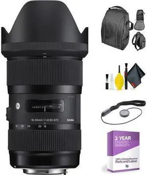 18-35mm f/1.8 DC HSM Art Lens for Nikon F + Deluxe Lens Cleaning Kit (International Model)