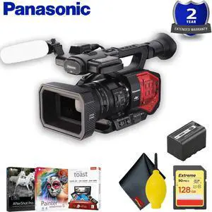 Panasonic AG-DVX200 4K Camcorder with Four Thirds Sensor and Integrated Zoom Lens Base Accessory Bundle