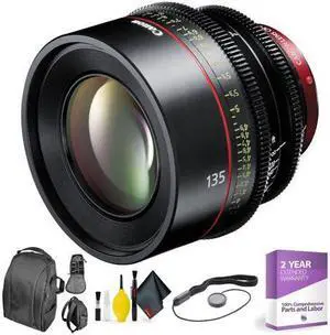 CN-E 135mm T2.2 L F Cinema Prime Lens (EF Mount) + Deluxe Lens Cleaning Kit (International Model)