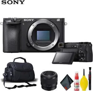 Sony Alpha a6500 Mirrorless Digital Camera with Carry Case and 50mm f/1.8 E Mount Lens
