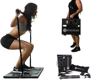 BodyBoss Home Gym 2.0 - Full Portable Gym Home Workout Package - PKG4-Black