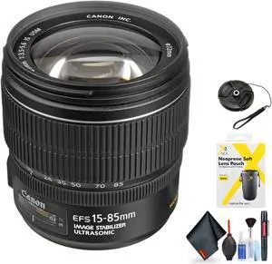 Canon EF-S 15-85mm f/3.5-5.6 is USM Lens for Canon EF-S Mount + Accessories (International Model with 2 Year Warranty)