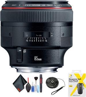 Canon EF 85mm f/1.2L II USM Lens for Canon EF Mount + Accessories (International Model with 2 Year Warranty)