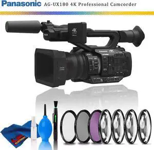 Panasonic AG-UX180 4K Premium Professional Camcorder + Filter Kit