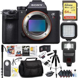 Sony Alpha a7R III Mirrorless Digital Camera (Body Only) Carrying Case, Photo Software, Tripod, Lights Pro Accessory Kit