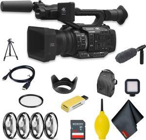 Panasonic  AG-UX180 4K Premium Professional Camcorder  Advanced Accessory Bundle w/ Deluxe Padded Backpack, Condenser Shotgun Microphone & More