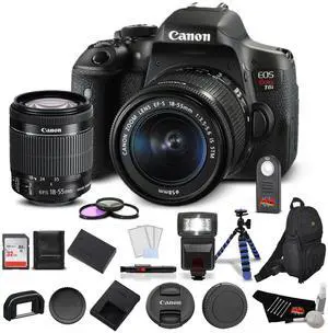 Canon EOS Rebel T6i Digital SLR Camera Bundle with EF-S 18-55mm Lens with 32GB Memory Card + UV Filter Kit + More