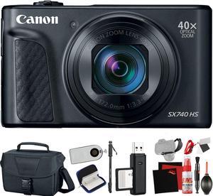Canon PowerShot SX740 HS Digital Camera (Black) (International Model) with Extra Accessory Bundle
