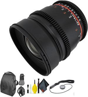 ROKINON 16MM T/2.2 Wide Sony NEX + Deluxe Lens Cleaning Kit Bundle