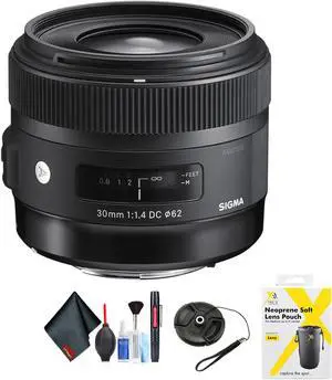Sigma 30mm f/1.4 DC HSM Art Lens for Nikon for Nikon F Mount + Accessories (International Model with 2 Year Warranty)
