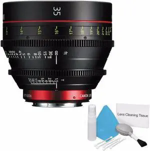 Canon CN-E 35mm T1.5 L F Cine Prime Lens EF Mount (International Model ) + Deluxe Cleaning Kit 6AVE Bundle 1