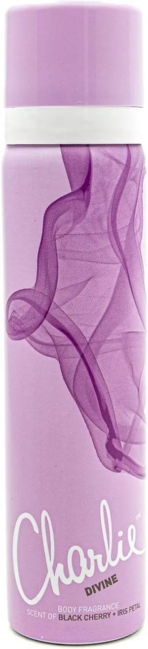 Revlon Charlie DIVINE Body Fragrance Spray, Black Cherry + Iris Petal 2.5 fl oz Revlon Charlie DIVINE Body Fragrance Spray, Black Cherry + Iris Petal 2.5 fl oz