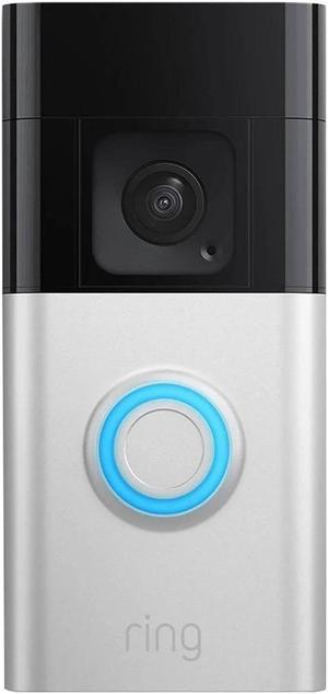 Ring Battery Doorbell Plus Smart Wifi Video Doorbell  Battery Operated with Head-to-Toe View - Satin Nickel