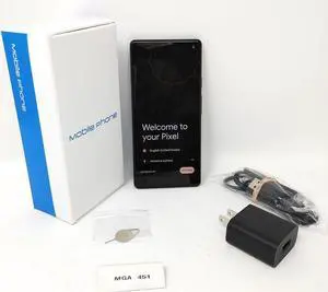 Grade C Google Pixel 6a 5G 128GB GX7AS Factory Unlocked 6.1 in OLED Display 6GB RAM Smartphone - Charcoal - Generic Box