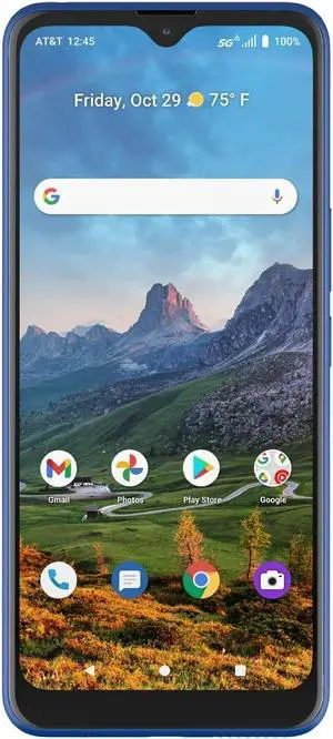 AT&T Radiant Max 5G 64GB EA211001 4GB RAM 6.8 in LTE Prepaid Phone - Electric Blue