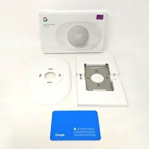 Google Nest GA01837-US Thermostat Trim Kit Wall Plate Cover - Snow - Open Box