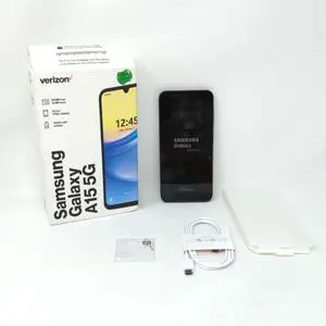 Samsung Galaxy A15 5G SM-A156U 128GB Verizon Prepaid 6.5 inch 4GB RAM Smartphone - Blue Black - OB