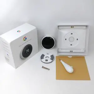 Nest T3017US Learning Thermostat, Easy Temperature Control for Every Room in Your House, Works with Alexa - White - Like New Nest T3017US Learning Thermostat, Easy Temperature Control for Every Room in Your House, Works with Alexa - White - Like New