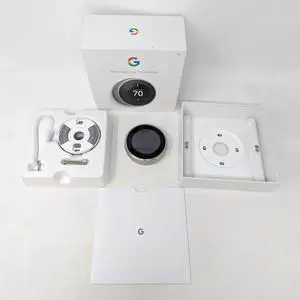 Google Nest 3rd Gen T3007ES Stainless Steel Learning Thermostat -Stainless Steel - Good Google Nest 3rd Gen T3007ES Stainless Steel Learning Thermostat -Stainless Steel - Good
